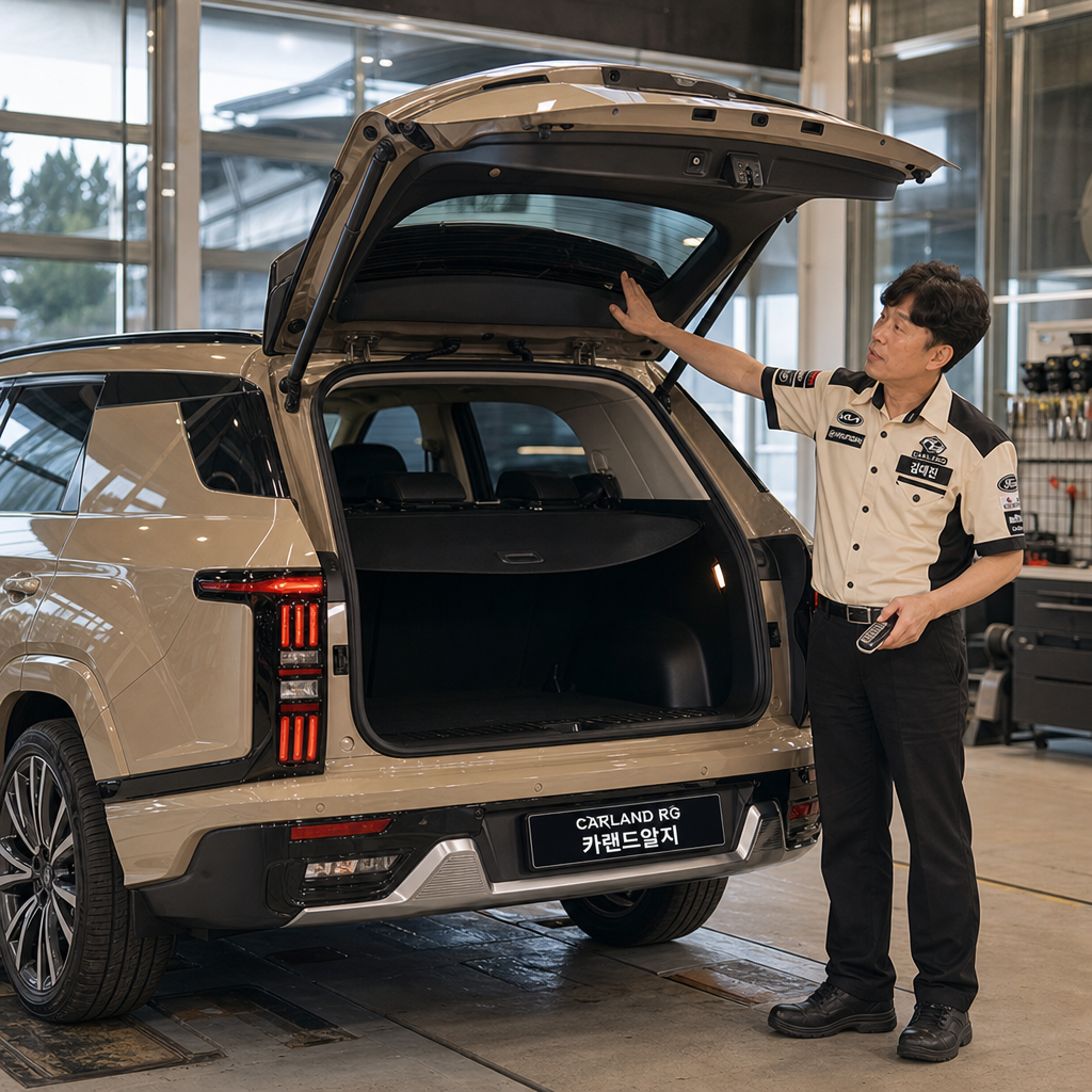 KGM 액티언 SUV 전동트렁크 시공 전문 스마트키 원격 개폐 청주 카랜드알지